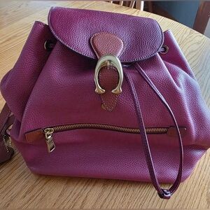 Coach Kleo Backpack Refined Pebbled Leather 11" L X 11" H X 6 1/4 D, Fushia.